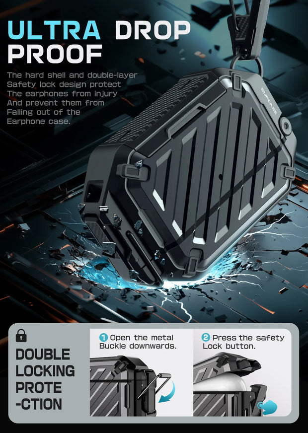 UB PRO Series Apple AirPods Pro 3 (2025) Unicorn Beetle Pro Rugged Case-Black