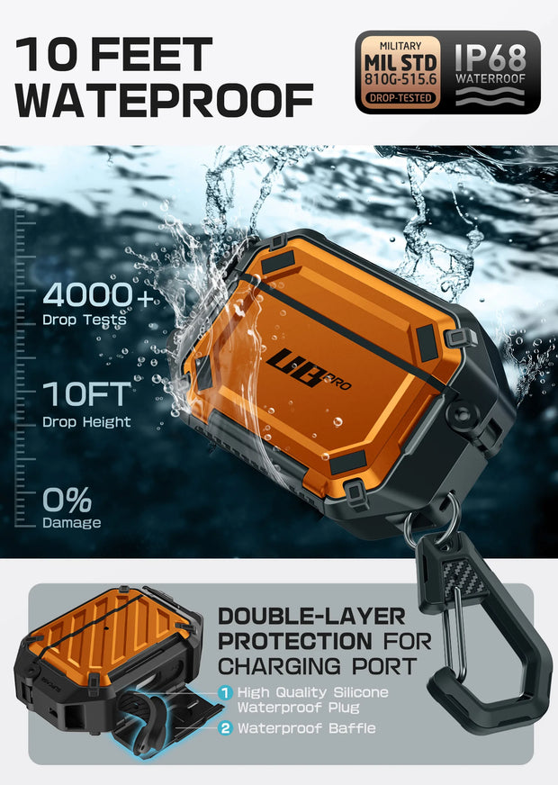 UB PRO Series Apple AirPods Pro 3 (2025) Unicorn Beetle Pro Rugged Case - Coral