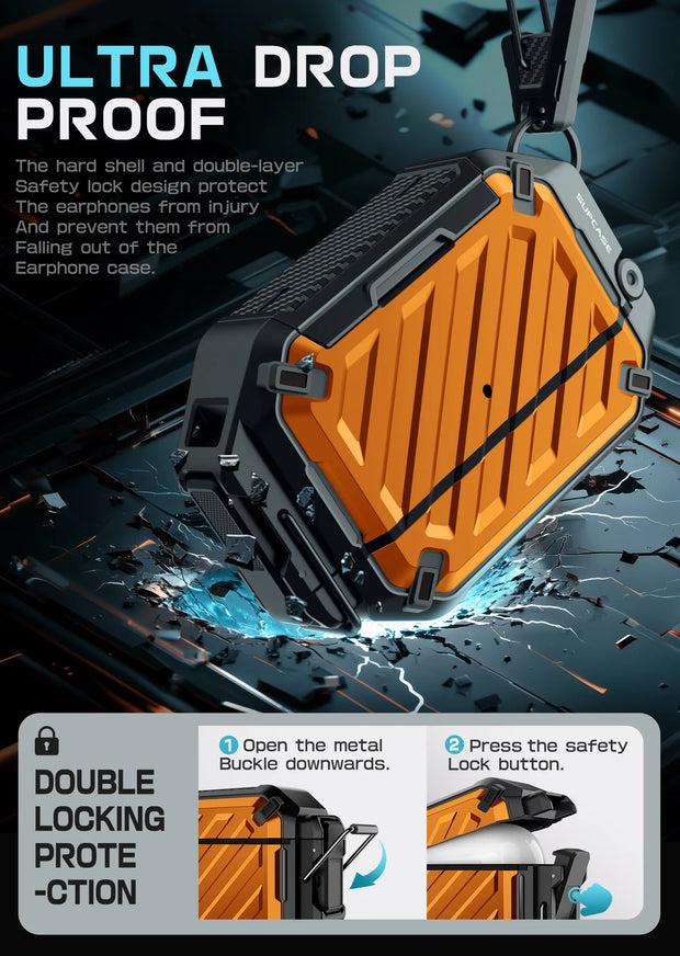 UB PRO Series Apple AirPods Pro 3 (2025) Unicorn Beetle Pro Rugged Case - Coral