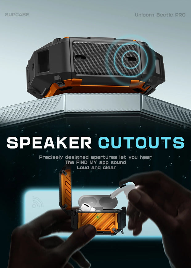 UB PRO Series Apple AirPods Pro 3 (2025) Unicorn Beetle Pro Rugged Case - Coral