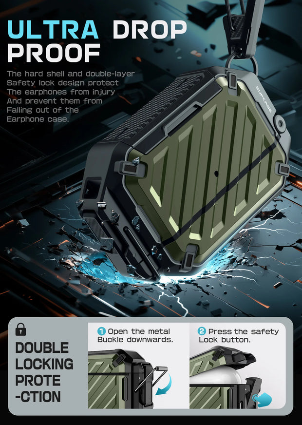 UB PRO Series Apple AirPods Pro 3 (2025) Unicorn Beetle Pro Rugged Case - Guldan