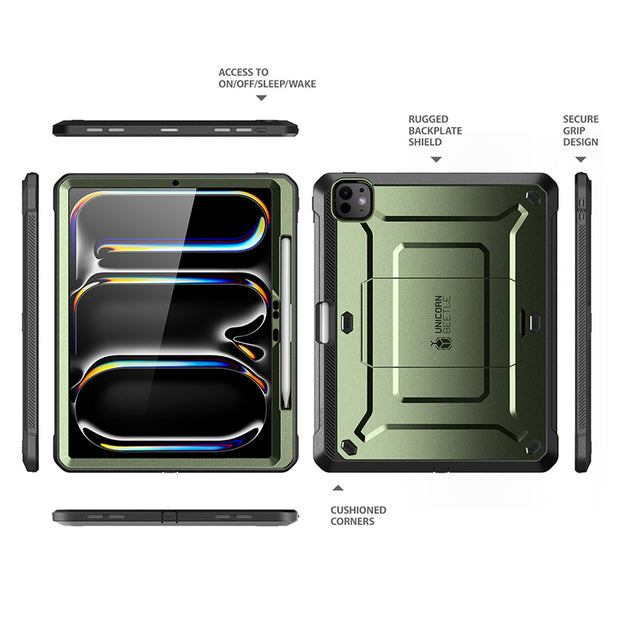 iPad Pro 13 Inch (2024) Unicorn Beetle Pro Rugged Case- Dark Green