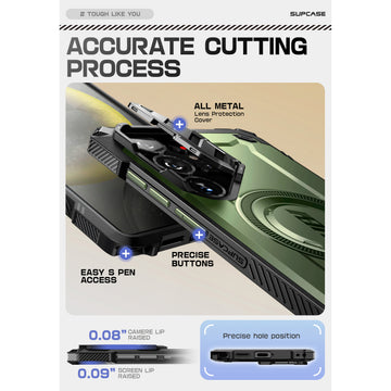 Custodia Supcase UB Grip Per Samsung Galaxy S25 Ultra – Robusta Con MagSafe, Verde Guldan