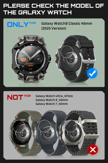 SUPCASE | Galaxy Watch8 46mm | UB Ore Wristband Case with Glass