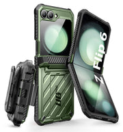 Galaxy Z Flip6 Unicorn Beetle PRO Rugged Case with Belt Clip-Dark Green