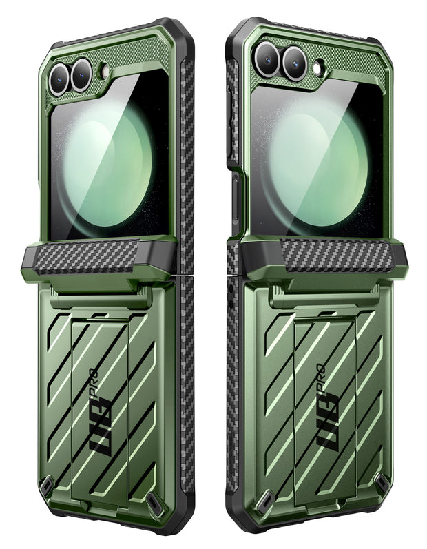 Galaxy Z Flip6 Unicorn Beetle PRO Rugged Case with Belt Clip-Dark Green