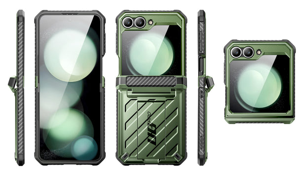 Galaxy Z Flip6 Unicorn Beetle PRO Rugged Case with Belt Clip-Dark Green