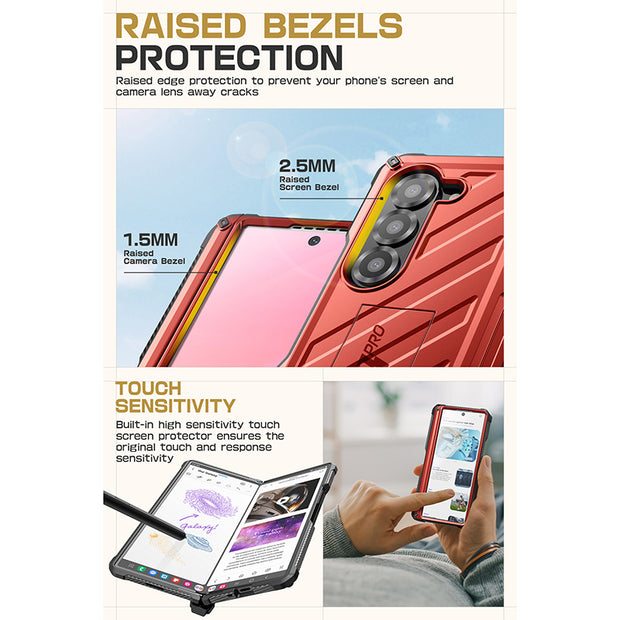 Galaxy Z Fold6 Unicorn Beetle PRO Rugged Case - Metallic Red