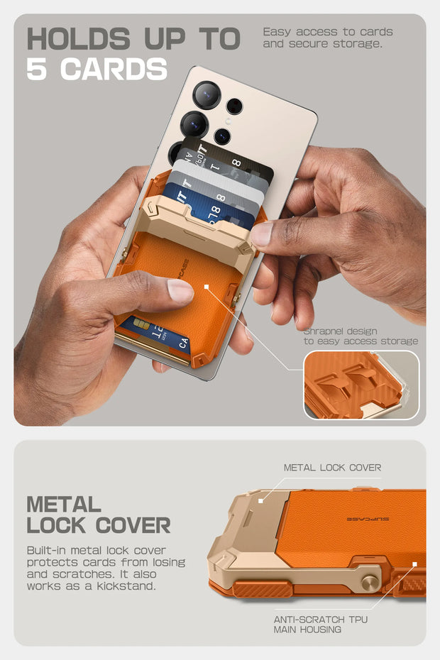 MagFlip Magnetic Wallet with iPhone/Samsung Compatible - Coral | SUPCASE