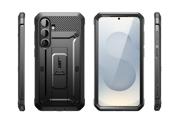 UB PRO Series Galaxy S25 FE Phone Case with Stand & Belt-Clip - Black