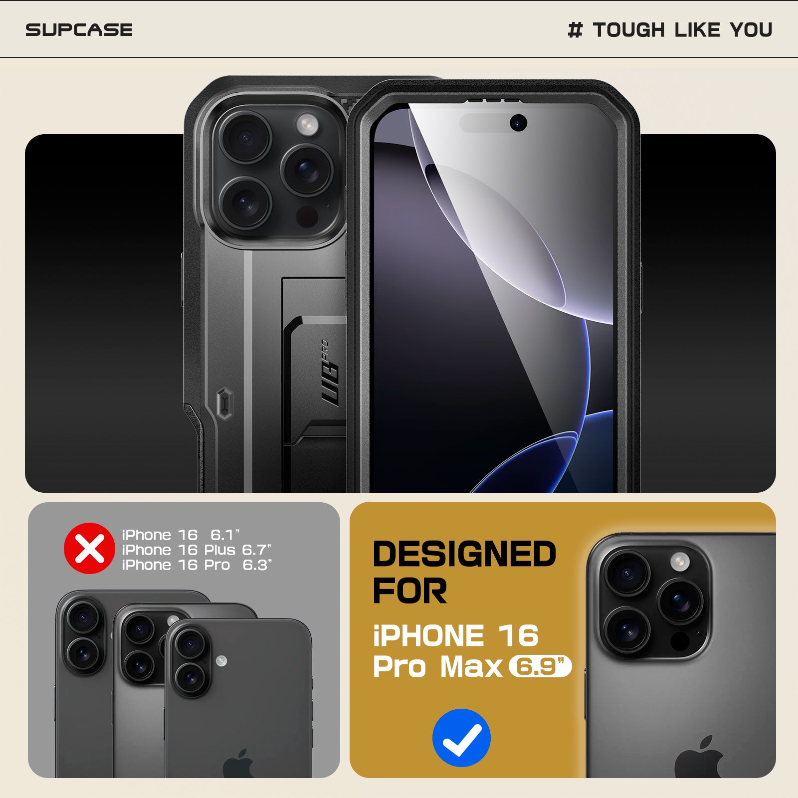 SUPCASE | iPhone 16 Pro Max 6.9 inch (2024) | UB Pro Holster Case
