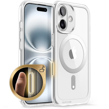 SUPCASE Cover Per IPhone 16 Plus Con MagSafe, Trasparente, Antiurto Grado Militare, 6.7'' 2024