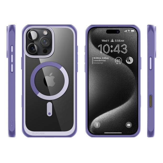 iPhone 16 Pro Max 6.9 inch Unicorn Beetle MAG Slim Clear MagSafe Camera Control Button Case-Purple