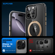 iPhone 16 Pro Max 6.9 inch Unicorn Beetle MAG Stand Slim Clear MagSafe Camera Control Button Case-Black/Gold