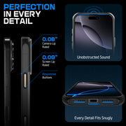 iPhone 16 Pro Max 6.9 inch Unicorn Beetle MAG Stand Slim Clear MagSafe Camera Control Button Case-Black/Gold