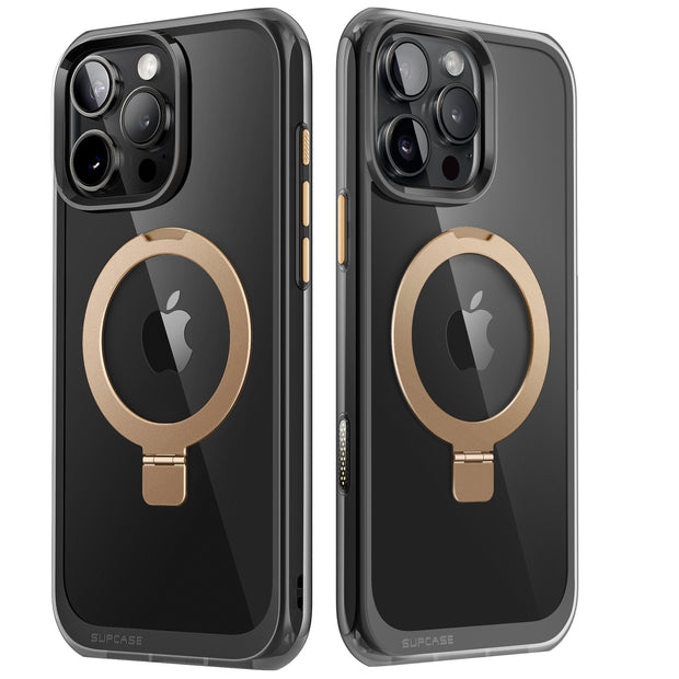 iPhone 16 Pro Max 6.9 inch Unicorn Beetle MAG Stand Slim Clear MagSafe Camera Control Button Case-Black/Gold