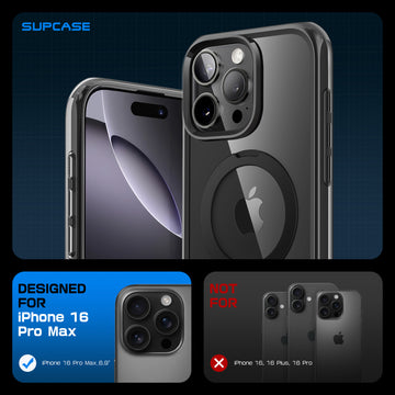SUPCASE for iPhone 16 Pro Max Case with Camera Control Capture Button (Unicorn Beetle Grip), [Built-in Stand] [Compatible with MagSafe] Heavy Duty Magnetic Phone Case for iPhone 16 Pro Max, Magma
