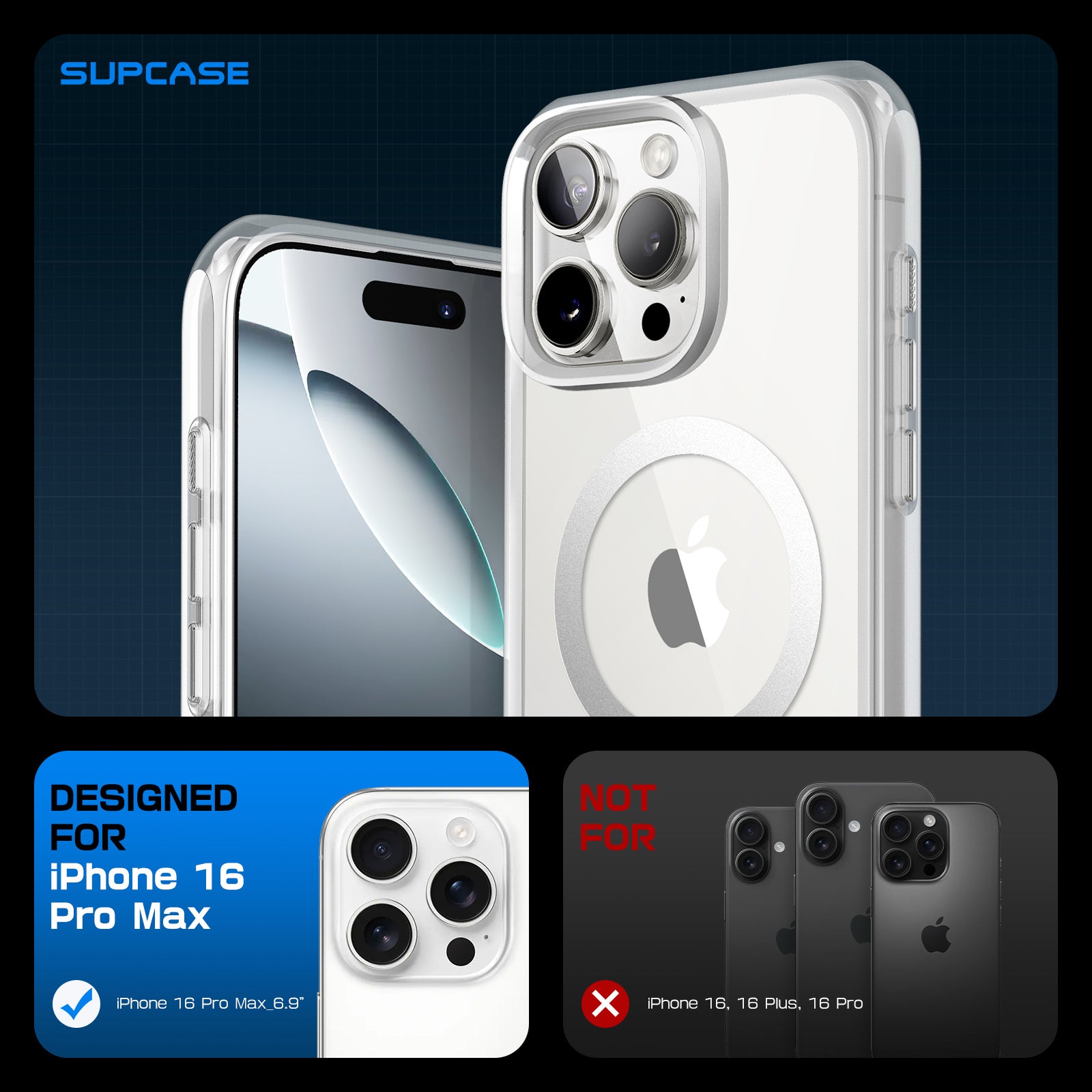 SUPCASE | iPhone 16 Pro Max (2024) | UB MAG Clear Bumper Case