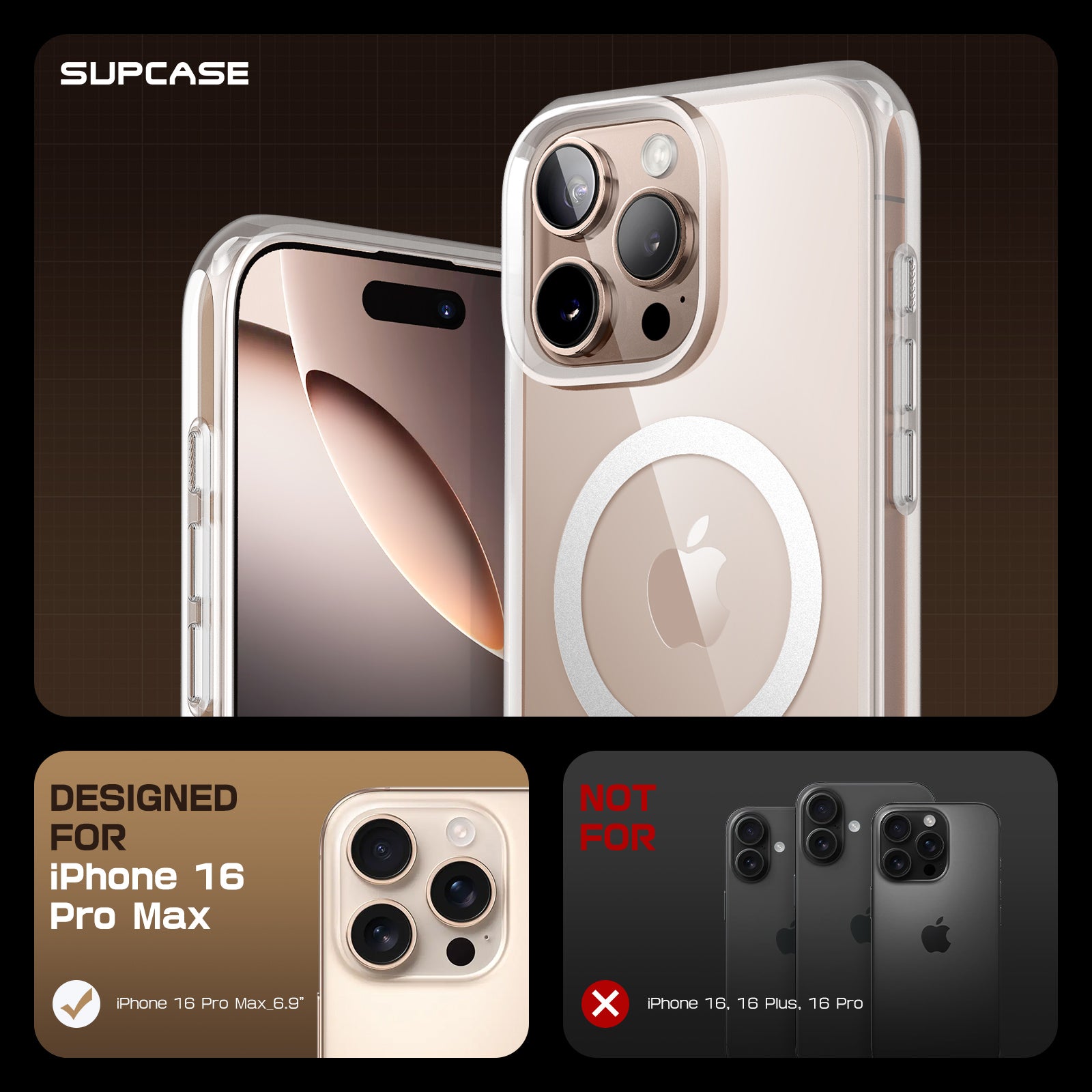 SUPCASE | iPhone 16 Pro Max (2024) | UB MAG Clear Bumper Case