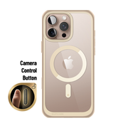 iPhone 16 Pro 6.3 inch Unicorn Beetle MAG Slim Clear MagSafe Camera Control Button Case-Tan