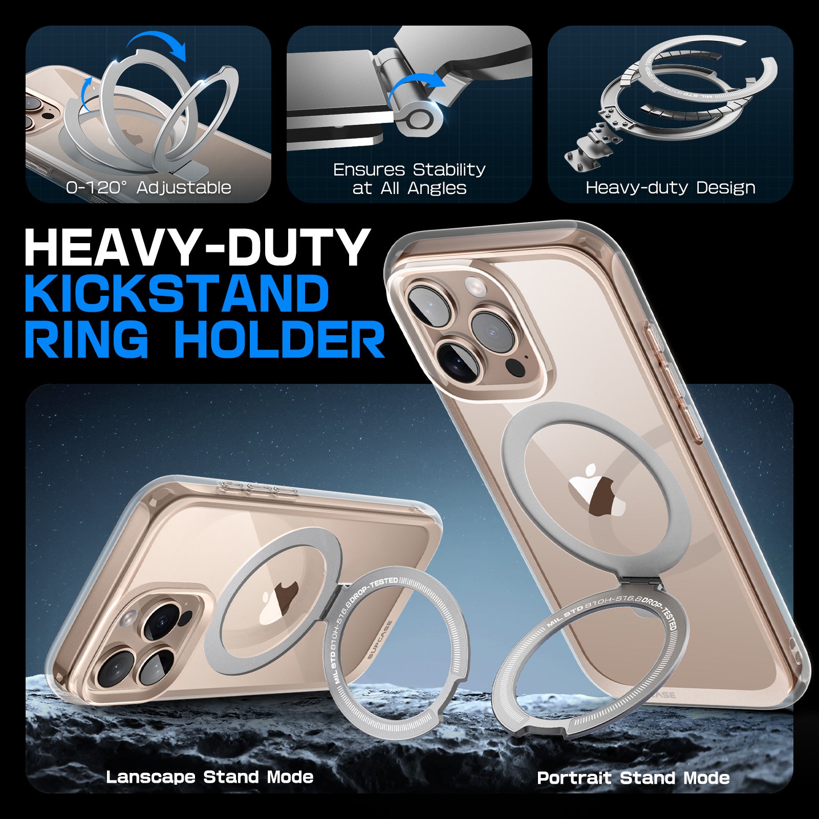 SUPCASE | iPhone 16 Pro (2024) | UB MAG Stand Clear Bumper Case