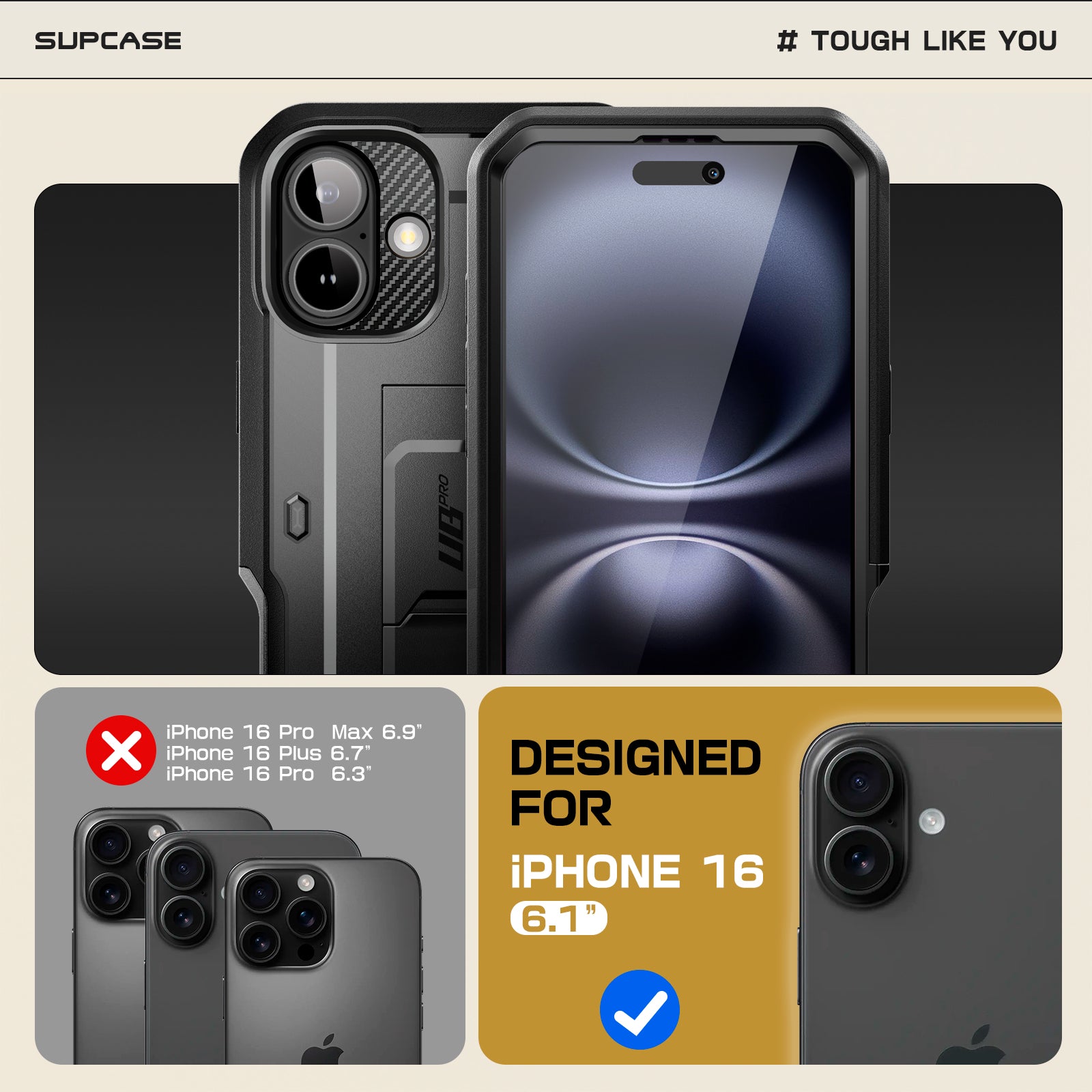 SUPCASE | iPhone 16 6.1 inch (2024) | UB Pro Holster Case