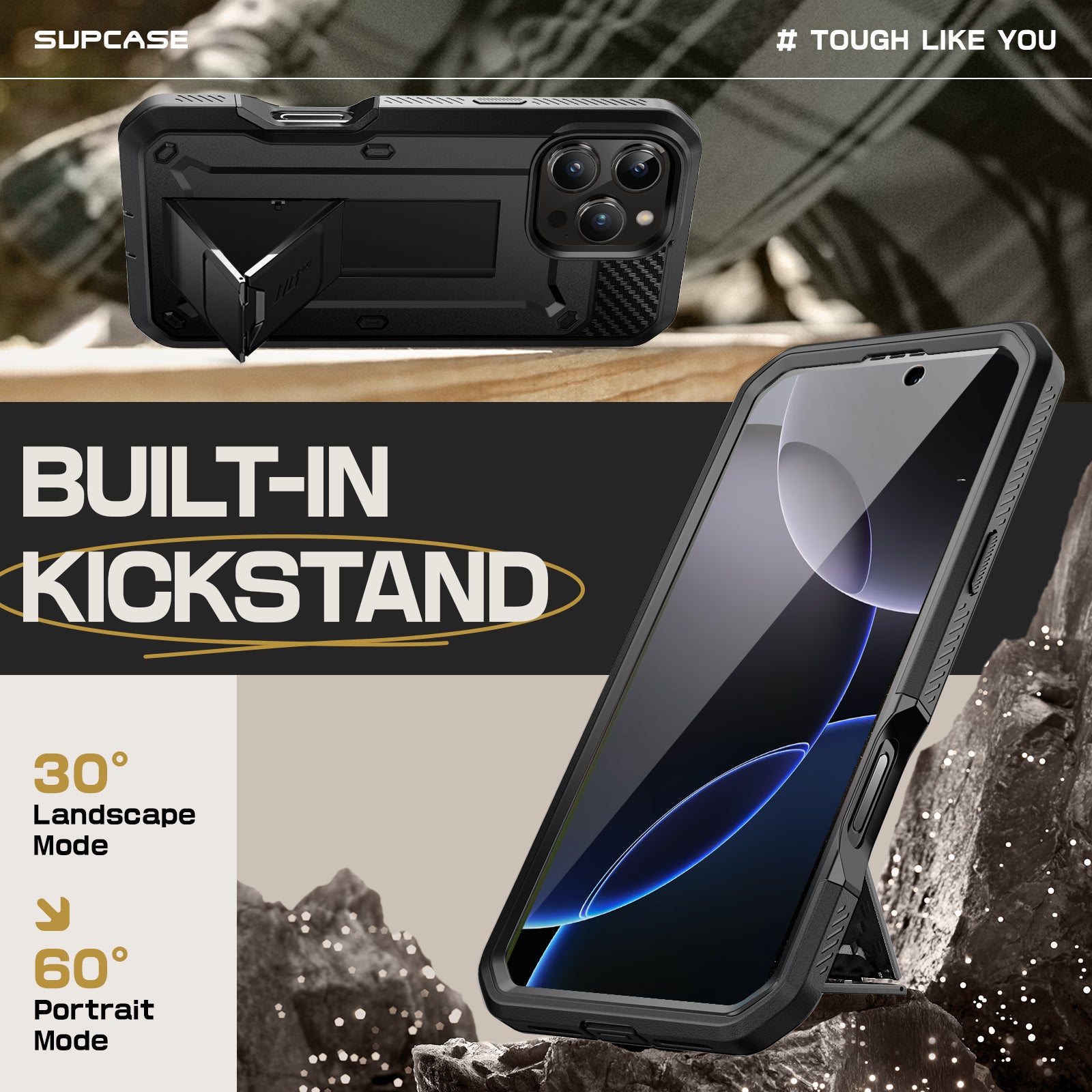SUPCASE Unicorn Beetle Pro Series Case For IPhone 16 Pro (6.3″) – Military-Grade Rugged Cover With Holster & Kickstand