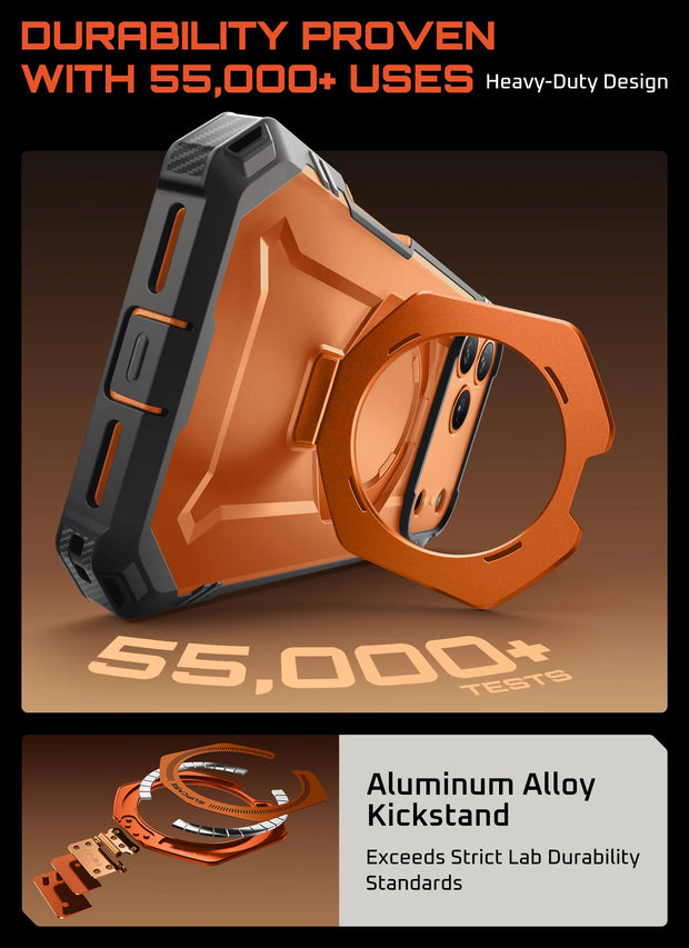 UB GRIP PRO Series iPhone 17 Pro Max MagSafe Phone Case with HD Tempered Glass - Coral