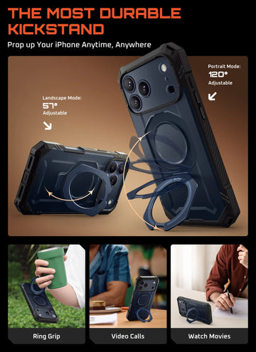 SUPCASE UBGrip IPhone 17 Pro Hoesje – MagSafe, Standaard, Militaire Valbescherming