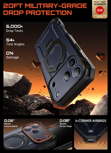 SUPCASE Hoesje Voor IPhone 17 Pro Max 2025 Met Camerabedieningsknop Ingebouwde Standaard Schermbeschermer Bescherming Militaire Kwaliteit Ub Pro Robuuste Case Max Blauw 2620552510