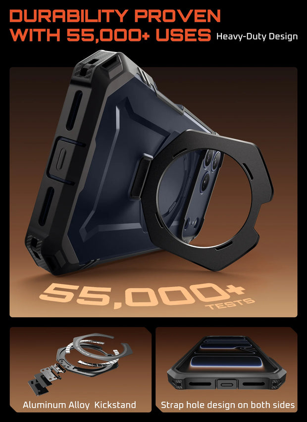 UB GRIP PRO Series iPhone 17 Pro Max MagSafe Phone Case with HD Tempered Glass - Black