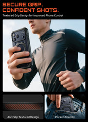 UB GRIP PRO Series iPhone 17 Pro Max MagSafe Phone Case with HD Tempered Glass - Black