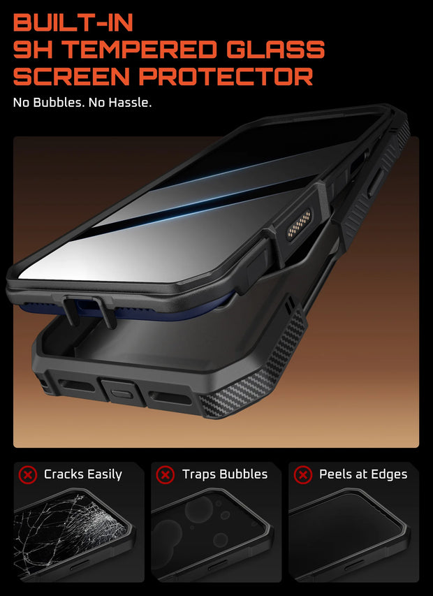 UB GRIP PRO Series iPhone 17 Pro Max MagSafe Phone Case with HD Tempered Glass - Black