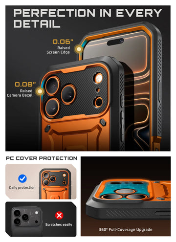 IPhone 11 Case With Stand SUPCASE UB PRO IPhone 11 Pro Case - 360  Protection With Built-in Screen Protector Unicorn Beetle Pro Rugged Case