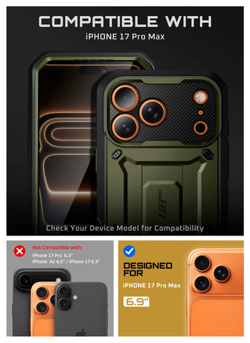 Unicorn Beetle Pro iPhone 17 Pro Max Case Anti-Slip Design | SUPCASE