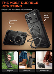 UB GRIP PRO Series iPhone 17 Pro MagSafe Phone Case with HD Tempered Glass - Black