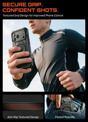 UB GRIP PRO Series iPhone 17 Pro MagSafe Phone Case with HD Tempered Glass - Black