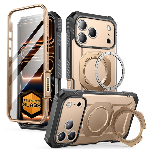 UB GRIP PRO Series iPhone 17 Pro MagSafe Phone Case with HD Tempered Glass - Desert