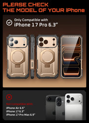 UB GRIP PRO Series iPhone 17 Pro MagSafe Phone Case with HD Tempered Glass - Desert