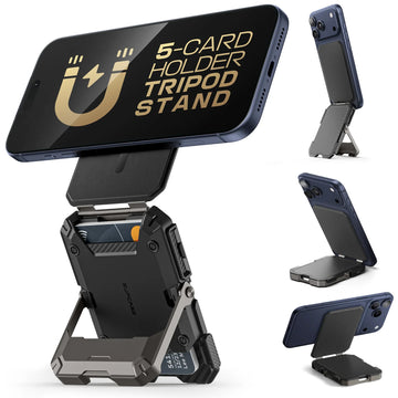 MagFlip Magnetic Wallet with Stand-Black