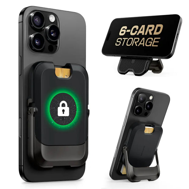 UB Mag Vault Magnetic Wallet with Stand - Carbon Black