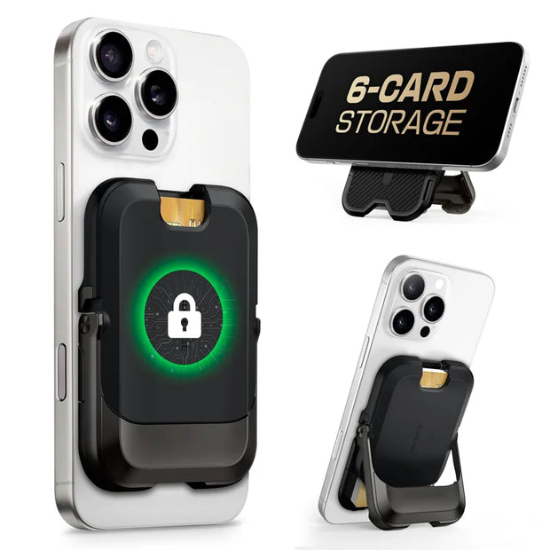 UB Mag Vault Magnetic Wallet with Stand - Carbon Black