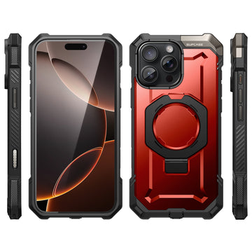 iPhone 16 Pro 6.3 inch UB Grip MagSafe Camera Control Button Phone Case-Metallic Red