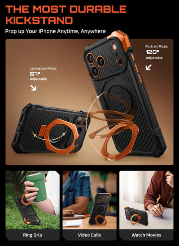 aramid phone case UB GRIP Series iPhone 17 Pro Max MagSafe Camera Control Button Aramid Fiber Phone Case