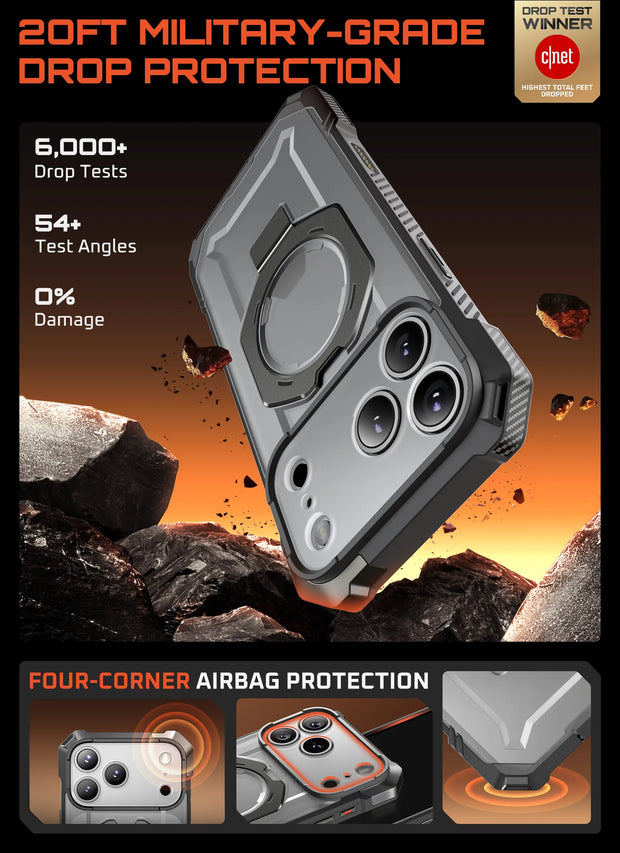 UB GRIP Series iPhone 17 Pro Max MagSafe Camera Control Button Phone Case - Gray