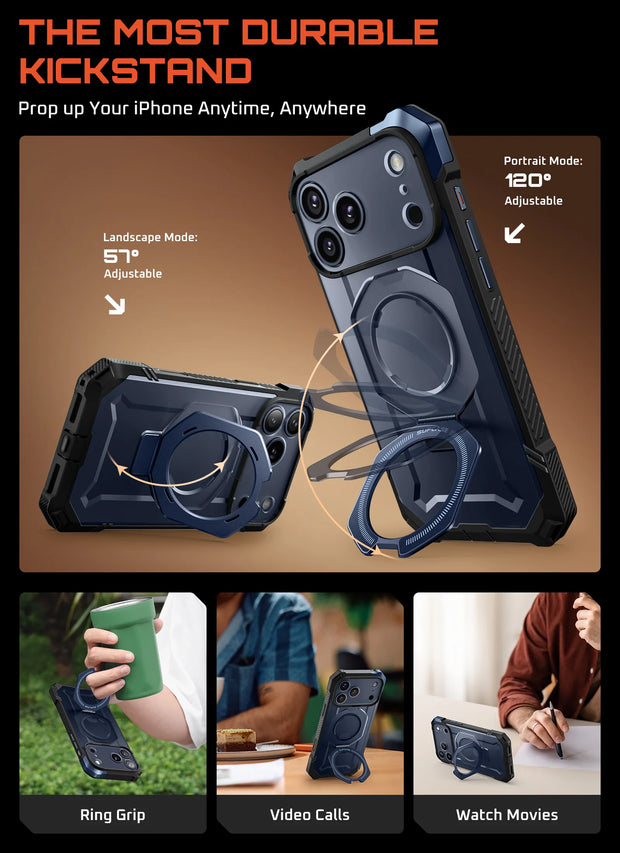 UB GRIP Series iPhone 17 Pro MagSafe Camera Control Button Phone Case - Azure