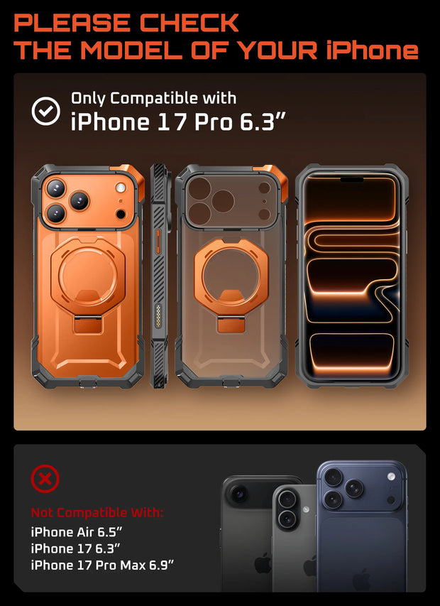 UB GRIP Series iPhone 17 Pro MagSafe Camera Control Button Phone Case - Coral