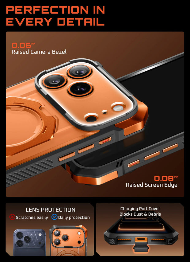 UB GRIP Series iPhone 17 Pro MagSafe Camera Control Button Phone Case - Coral