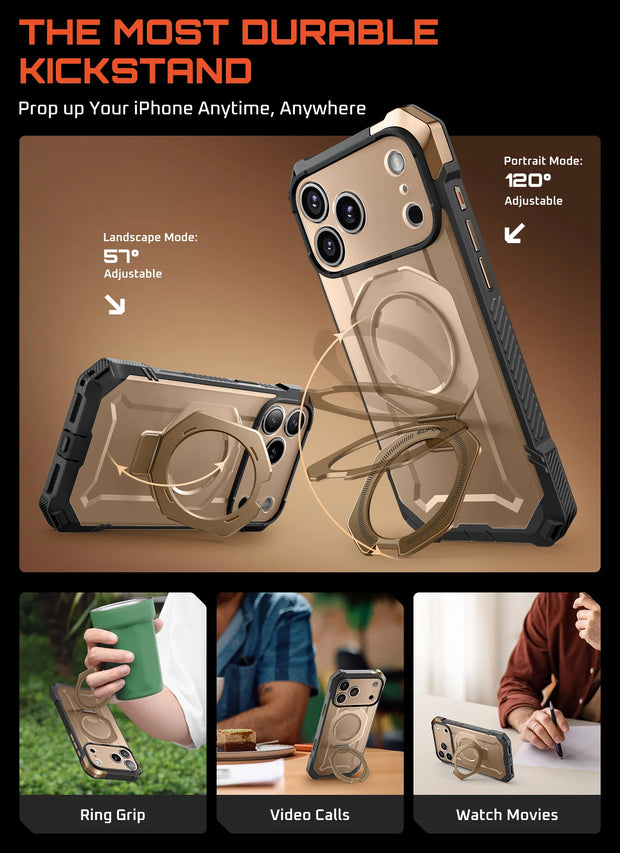 UB GRIP Series iPhone 17 Pro MagSafe Camera Control Button Phone Case - Desert