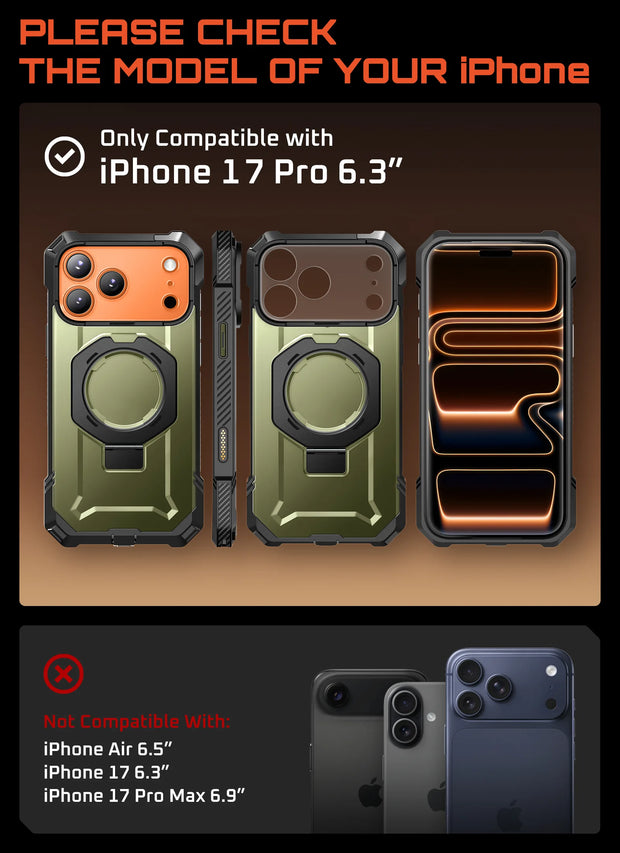 UB GRIP Series iPhone 17 Pro MagSafe Camera Control Button Phone Case - Guldan